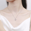 wholesale S925 Sterling Silver Cupid's Arrow Pendant New Style Simple Moissanite Diamond Necklace Collarbone Chain Valentine's Day Gift-0-3