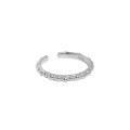wholesale S925 Sterling Silver Minimalist Versatile Textured Ballpoint Open-Ended Thin Ring for Women, Korean Version Ins Niche Light Luxury Design-0-5