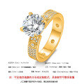 wholesale Wholesale hot-selling European and American new styles 18K gold/platinum 1/2/3 carat round classic wedding ring for women-0-1