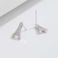 wholesale S925 Sterling Silver Eiffel Tower Earrings for Women, European Style Elegant Cross-Border New Accessory-0-2