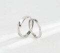 wholesale S925 Sterling Silver Maker Möbius Ring Couple Rings for Men and Women, Korean Version Minimalist Open-Ended Plain Bands-0-5