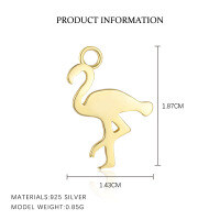 wholesale S925 Sterling Silver Creative Animal Earrings For Women, Fashionable Cross-border Versatile European And American Pendant Drop Earrings With Unique Design-A4116-Gold/Single Pendant 925 Silver