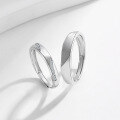 wholesale S925 Sterling Silver "The Rest of My Life" Couple Rings, Minimalist and Unique Matching Bands for Valentine's Day Gift-0-5
