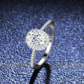 S925 Silver 1ct Oval Moissanite Ring for Women-0-2