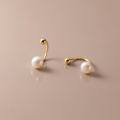 wholesale S925 Silver Pearl Series French Small Hook Earrings, Minimalist Summer Ear Cartilage Stud for Women M01902-0-0