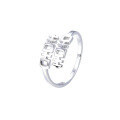 wholesale Sterling Silver Double Happiness Ring Women's Adjustable Vintage Chinese Style Xi Character Index Finger Ring Minimalist Dainty Band-0-4