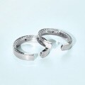 wholesale S925 Sterling Silver New Fashion Minimalist Couple Rings for Lifetime, Valentine's Day Gift-0-4