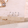 wholesale S925 metal new Korean style fresh and sweet minimalist freshwater pearl earrings for women, small and exquisite fashionable ear accessories wholesale-0-5