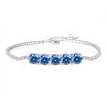 Sterling Silver Cross-Border Four-Prong Moissanite Bracelet-0-18
