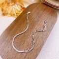 wholesale S925 Sterling Silver Maker Minimalist Geometric Zirconia Splice Bracelet Fashion Simple Unique Niche Design Hand Jewelry-0-2