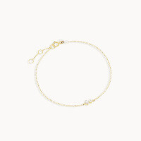 wholesale S925 Sterling Silver Daily Versatile Birthstone Zircon Bracelet, European And American Fashion Ins Style Four-claw Zircon Setting Cross-border Jewelry-Golden June-Pearl 925 Silver