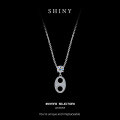 Metal Hollow Pig Nose Necklace, Women's 2025 New Ins Trendy Minimalist Collarbone Chain-0-4