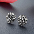 wholesale S925 Sterling Silver Vintage Floral Bud Earrings for Women, Trendy Korean Style Creative and Unique Design Ear Studs-0-2