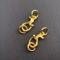 wholesale Metal S925 Silver Gold Plated S-Clasp Double Loop Connector for DIY Bracelet, Phoenix Clasp Buckle Cord Link Ring Accessories-0-3
