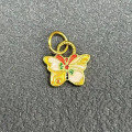 wholesale S925 ancient method silver, enameled blue mother-of-pearl pearl colorful butterfly pendant for DIY bracelets, necklaces, and bead accessories-0-6