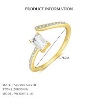 wholesale S925 Sterling Silver Geometric Design Necklace, Dainty Bracelet, Fashion Earrings, And Statement Ring Bestseller Set-K2056-Gold 925 Silver