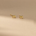 wholesale 999 Silver Nalan Fresh Sweet Ins Style Small and Unique Design Cute Mini Bow Earrings M06177-0-4