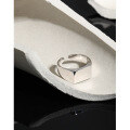 wholesale S925 Sterling Silver Minimalist Versatile High-Shine Finish Open Adjustable Ring for Women, Korean Version INS Niche Design-0-1