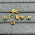 wholesale S925 Sterling Silver Enameled Colored Hollow Spacer Beads DIY Handmade Beading Bracelet Necklace Pendant Accessories-0-2