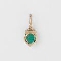 wholesale S925 Silver Aventurine Vintage Minimalist Style Ancient Temple Teardrop Pendant by Dunli Jewelry-0-4