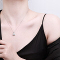 S925 Sterling Silver Amazon Fashion Square Moissanite Pendant Necklace-0-2