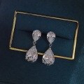 wholesale S925 silver drop earrings for women with high-carbon diamond, Korean-style elegant earrings for live streaming-0-3