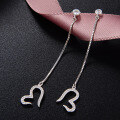 wholesale 925 Sterling Silver Diamond-Encrusted Heart Earrings for Women, Small and Exquisite, High-End Sense of Style, Fashionable Ins-Fashion Ear Accessories-0-2