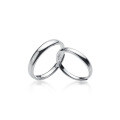 wholesale S925 silver minimalist smooth open-ended couple's ring for men and women, fashionable ring for Valentine's Day J2810-0-4