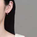 S925 Sterling Silver Moissanite Champagne Gold Ear Studs-0-2