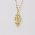 wholesale 18k Gold Yili Jewelry Manufacturer Wholesale Fashion Trendy Niche Versatile Luxury Style Hollow Full-Cut Diamond Necklace-0-3