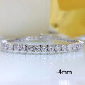 wholesale New 925 Silver High Carbon Diamond Bracelet, European and American Cross-Border Unisex Wear, 4-5-6-7mm-0-5