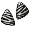wholesale 925 Sterling Silver Vintage Style Zebra Stripes Drip Glaze Ornate Stud Earrings for Women, Unique and Personalized Jewelry-0-4