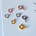 wholesale S925 silver gold-plated spring clasp DIY bracelet necklace clasp extension chain connector round ring clasp accessories-0-2