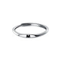wholesale S925 Sterling Silver 26 Letters Niche Design Fashion Minimalist Ring for Index Finger Ring Loop R00865-0-4
