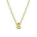 wholesale Metal 925 Silver Plain 26 Letters Pendant Necklace, Ins Luxury Hot-selling Choker-0-22