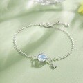 wholesale S925 sterling silver new women's bracelet with sparkling moonstone and star accents, exquisitely designed for an elegant premium feel-0-1