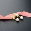 wholesale S925 Silver Wholesale Minimalist Tassel Ear Hooks Korean Pearl Earrings Women's Fashion Simple Earrings-0-3