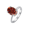 wholesale S925 Sterling Silver 45 Carat Oval Moissanite Solitaire Ring Women High-end Silver Jewelry Wholesale-0-6
