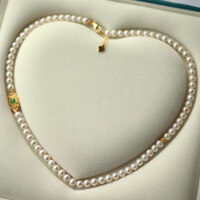 wholesale Metal material first, factory wholesale new Chinese style natural freshwater pearl necklace for women, retro and luxurious versatile ladies necklace-5-6mm pearl necklace