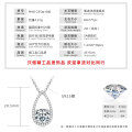 S925 Silver 3-Carat D Color Moissanite Teardrop Necklace Geometric Choker-0-5