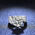 18k Gold-Plated S925 Silver 5ct Moissanite D Color Luxury Ring Jewelry-0-0