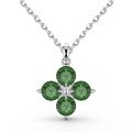 wholesale S925 sterling silver trending Xiaohongshu round four-leaf clover zirconia inlaid design elegant fashion pendant necklace-0-6
