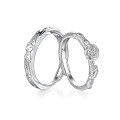 wholesale 925 Sterling Silver Open-End Little Prince and Rose Couple Rings, High-End Matching Pair for Men and Women, Ins-Style-0-6