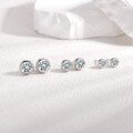 wholesale S925 Sterling Silver Bubble Moissanite Earrings, Minimalist Luxury Design, Eye-Catching Sparkle, Popular Women's Jewelry-0-2