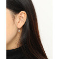 wholesale S925 Sterling Silver Korean Version Ins Minimalist Zircon U-Shape Earrings with a Niche Design Aesthetic-0-3