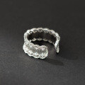 wholesale 925 Sterling Silver Sweet Hollow-Out Lace Striped Ring, Ins Style Niche Design with Diamond-Studded Lace Edge Ring R02722-0-3