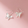 wholesale 990 Sterling Silver Fresh and Sweet Ins Style Niche Design Exquisite Lace Butterfly Ear Hook M06639-0-4