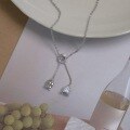 wholesale S925 Sterling Silver Lily of the Valley Bell Pendant Necklace for Women, Small-Loop Design with Advanced Sense Sweet Flower Tassel Collarbone Chain-0-3