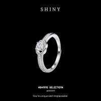 S925 Sterling Silver Moissanite Bouquet Ring, Valentine's Gift, Fade-Resistant-S925 sterling silver + 30-point moissanite  Adjustable opening