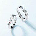 wholesale S925 Sterling Silver New Simple Lovebird Couple Rings Fashionable Popular Valentine's Day Gift-0-1